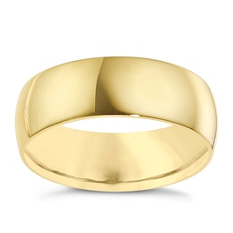 9ct Yellow Gold 8mm Extra Heavyweight Court Ring