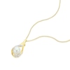 Thumbnail Image 1 of 9ct Gold Cultured Freshwater Pearl & Diamond Pendant