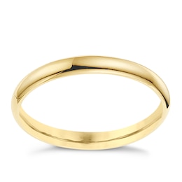 9ct Yellow Gold 2mm Extra Heavyweight Court Ring