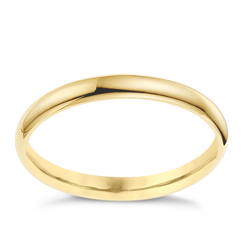 9ct Yellow Gold 2mm Extra Heavyweight Court Ring