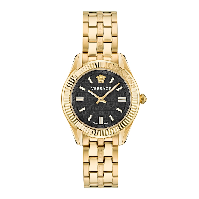 Versace Greca Time Ladies' Gold-Tone Bracelet Watch