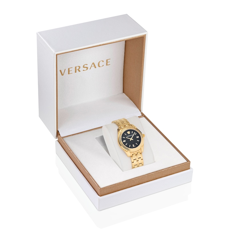 Versace Greca Time Ladies' Gold-Tone Bracelet Watch