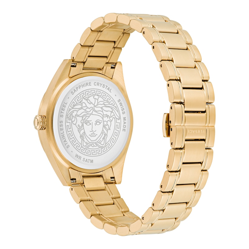 Versace V-Code Men's Gold-Tone Bracelet Watch