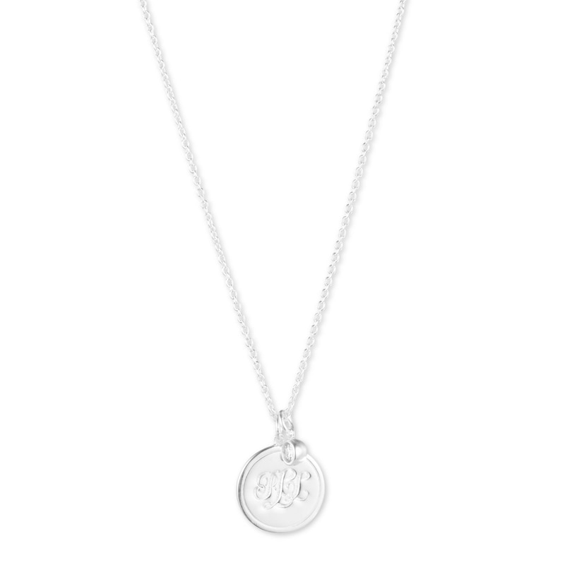 Lauren Ralph Lauren Sterling Silver Script Coin Pendant