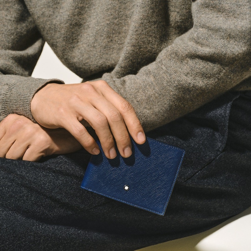 Main Image 4 of Montblanc Meisterstück Blue Leather 6CC Card Holder