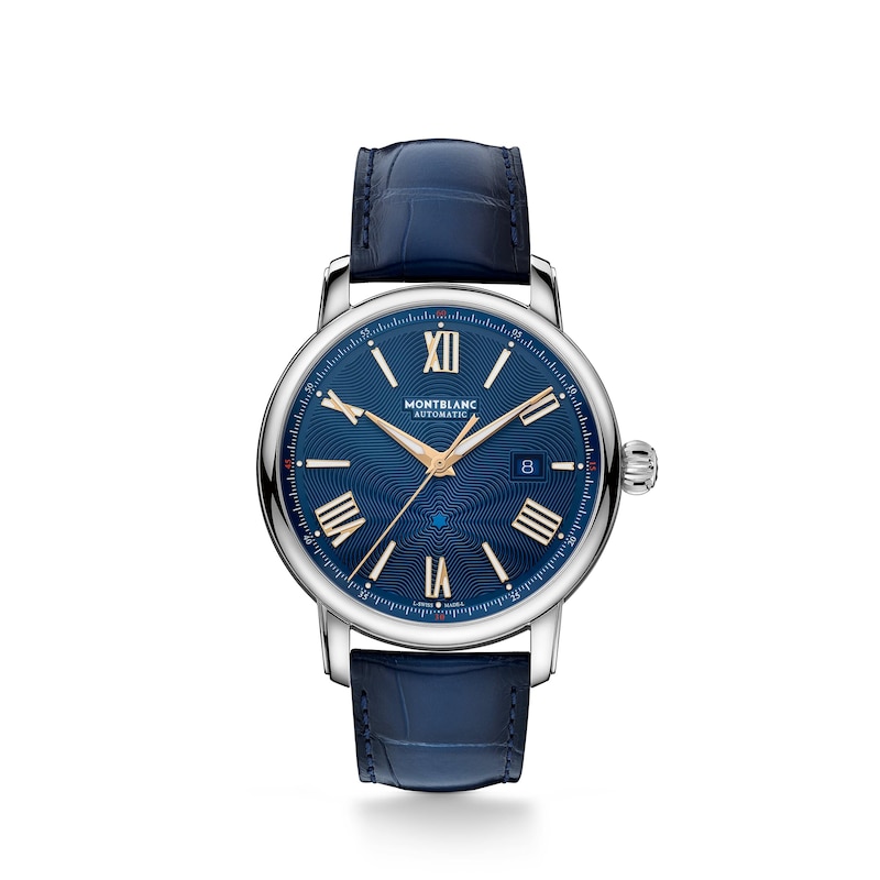 Montblanc Star Legacy Blue Dial & Leather Strap Limited Edition Watch