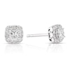 Thumbnail Image 1 of 9ct White Gold 0.40ct Diamond Princess Cut Halo Earrings