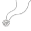 Thumbnail Image 2 of 9ct White Gold 0.40ct Diamond Round Halo Pendant