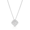 Thumbnail Image 1 of 9ct White Gold 0.40ct Diamond Princess Cut Halo Pendant