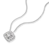 Thumbnail Image 2 of 9ct White Gold 0.40ct Diamond Princess Cut Halo Pendant