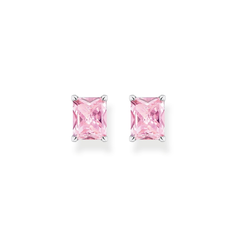 Thomas Sabo Heritage Silver Pink Zirconia Stud Earrings