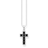 Thumbnail Image 0 of Thomas Sabo Sterling Silver Black Stone Cross Necklace