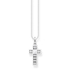 Thumbnail Image 1 of Thomas Sabo Sterling Silver Black Stone Cross Necklace