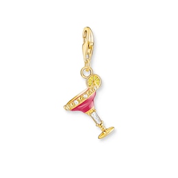 Thomas Sabo 18ct Yellow Gold Plated Silver Cocktail Charm