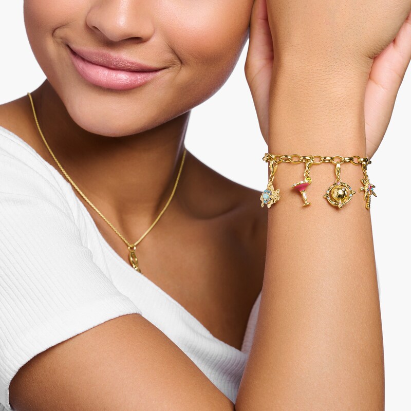 Main Image 2 of Thomas Sabo 18ct Yellow Gold Plated Silver Cocktail Charm