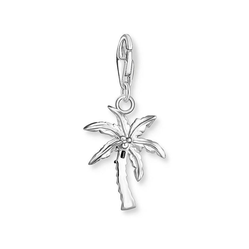 Thomas Sabo Sterling Silver Multistone Palm Tree Charm