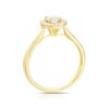 Thumbnail Image 2 of Origin 18ct Yellow Gold 0.40ct Diamond Round Cut Halo Ring