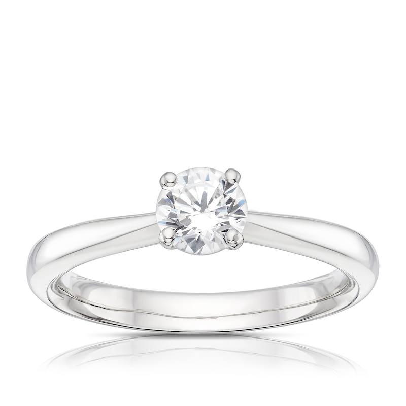 Origin Platinum 0.50ct Diamond Four Claw Solitaire Ring