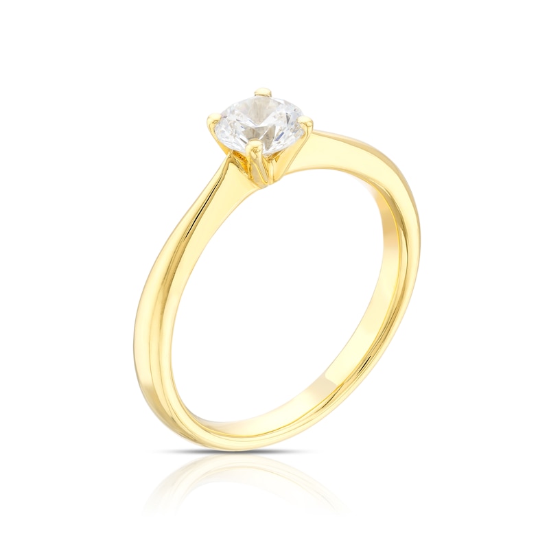 Origin 18ct Yellow Gold 0.50ct Diamond Four Claw Solitaire Ring