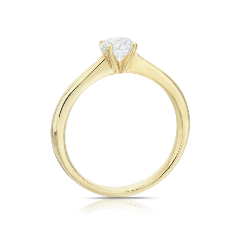 Origin 18ct Yellow Gold 0.50ct Diamond Four Claw Solitaire Ring