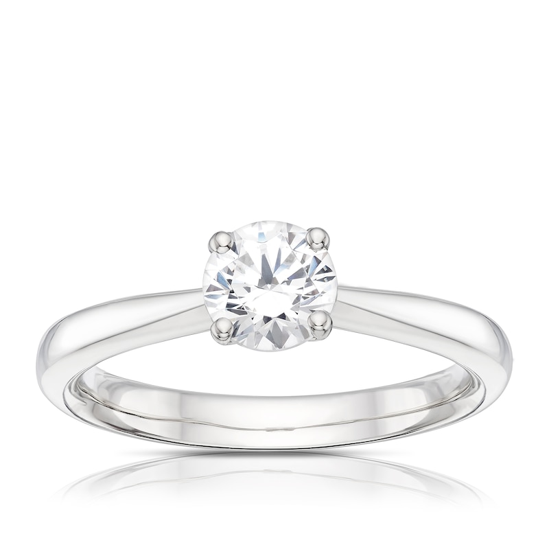 Main Image 1 of Origin Platinum 0.70ct Diamond Four Claw Solitaire Ring