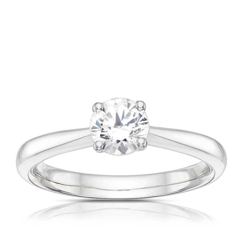 Origin Platinum 0.70ct Diamond Four Claw Solitaire Ring