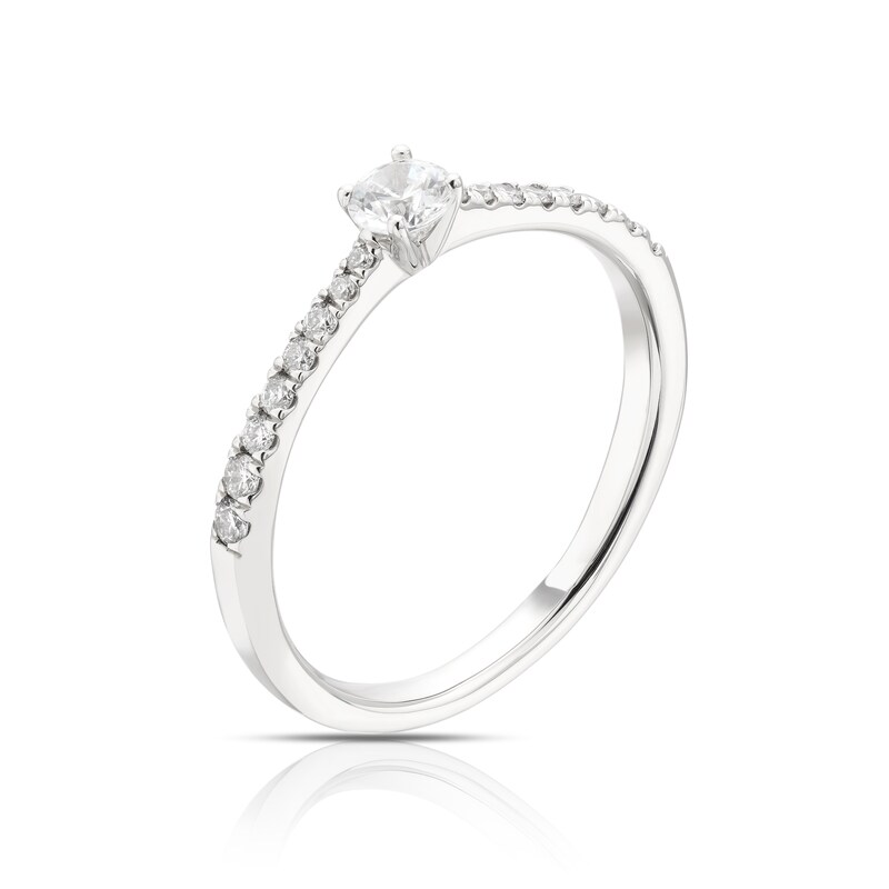 Origin Platinum 0.33ct Total Diamond Four Claw Solitaire Ring