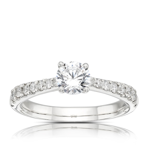 Origin Platinum 1ct Total Diamond Four Claw Solitaire Ring