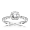 Thumbnail Image 0 of Origin Platinum 0.50ct Total Diamond Cushion Halo Ring