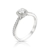 Thumbnail Image 1 of Origin Platinum 0.50ct Total Diamond Cushion Halo Ring