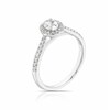 Thumbnail Image 2 of Origin Platinum 0.50ct Total Diamond Oval Cut Halo Ring