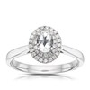 Thumbnail Image 1 of Origin Platinum 0.50ct Diamond Oval Cut Double Halo Ring