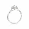 Thumbnail Image 2 of Origin Platinum 0.50ct Diamond Pear Cut Double Halo Ring