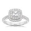 Thumbnail Image 0 of Origin Platinum 1ct Total Diamond Princess Cut Double Halo Ring