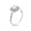 Thumbnail Image 1 of Origin Platinum 1ct Total Diamond Princess Cut Double Halo Ring