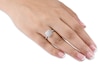 Thumbnail Image 3 of Origin Platinum 1ct Total Diamond Princess Cut Double Halo Ring