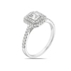 Thumbnail Image 1 of Origin Platinum 0.75ct Total Diamond Emerald Cut Double Halo Ring