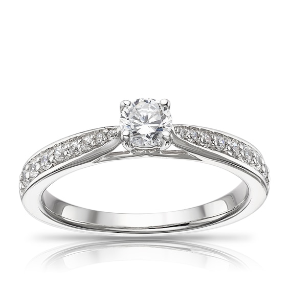 Engagement Ring The Diamond Story 18ct White Gold 0.50ct Diamond Ring