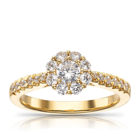Engagement Ring The Diamond Story 18ct Yellow Gold 0.66ct Diamond Ring