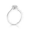 Thumbnail Image 3 of The Diamond Story 18ct White Gold 0.40ct Diamond Cushion Halo Ring