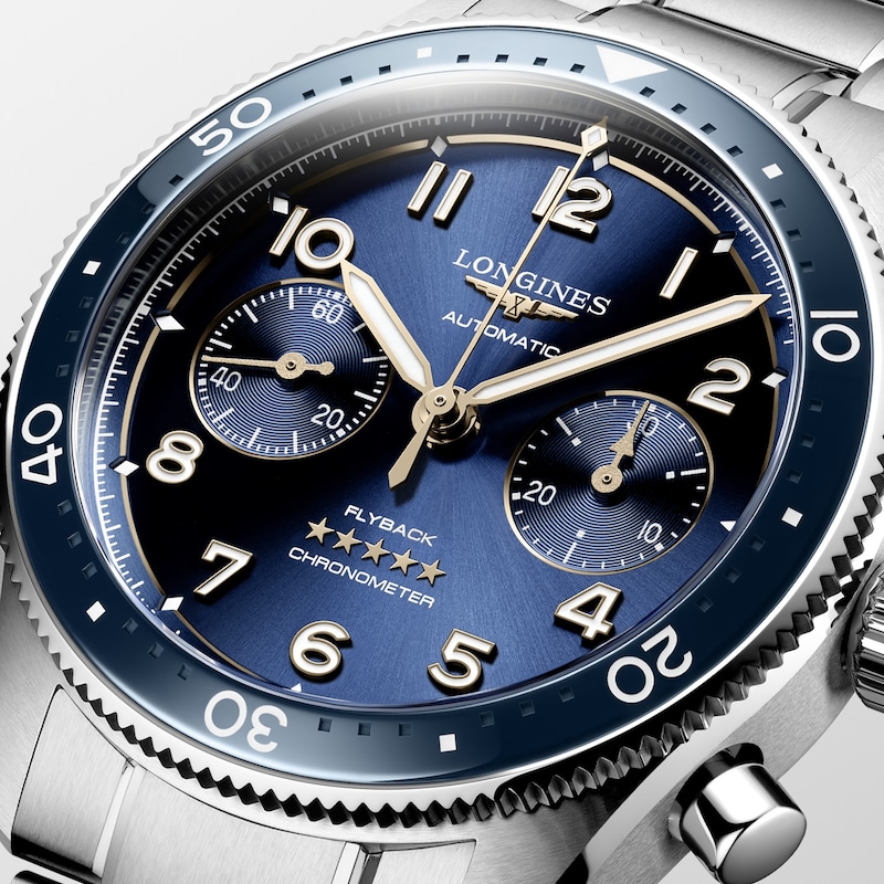 Longines Spirit Flyback Stainless Steel Bracelet Watch