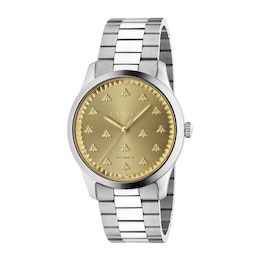 Gucci G-Timeless Gold-Tone Dial & Stainless Steel Watch