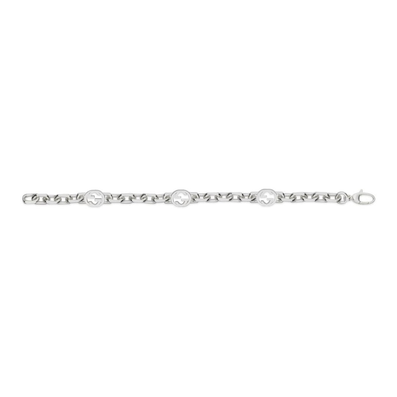 Gucci Interlocking Sterling Silver 20cm Bracelet