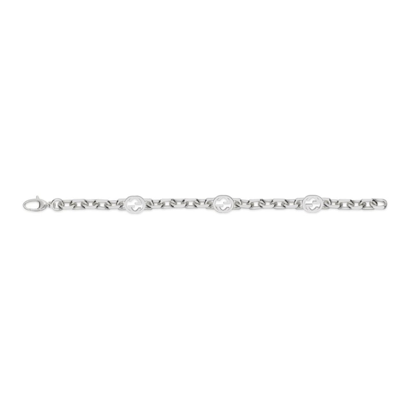 Gucci Interlocking Sterling Silver 20cm Bracelet