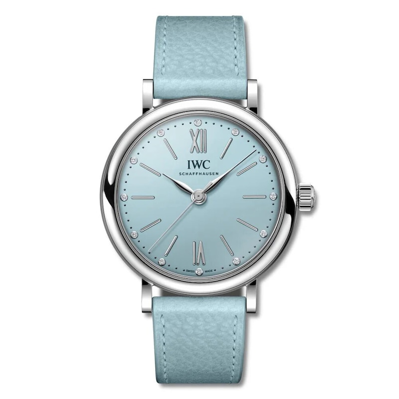 IWC Portofino 34mm Diamond Ladies' Strap Watch