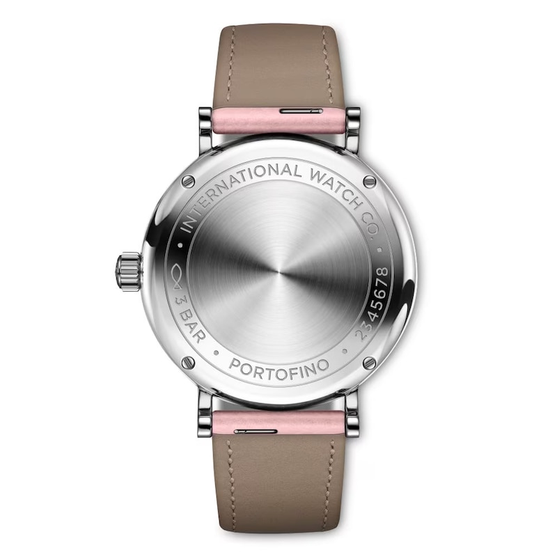IWC Portofino Ladies' Diamond Pink Leather Strap Watch
