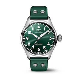 IWC Pilot’s Watches Men's Green Dial & Rubber Strap Watch