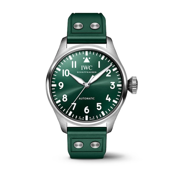 IWC Pilot’s Watches Men’s Green Dial & Rubber Strap Watch