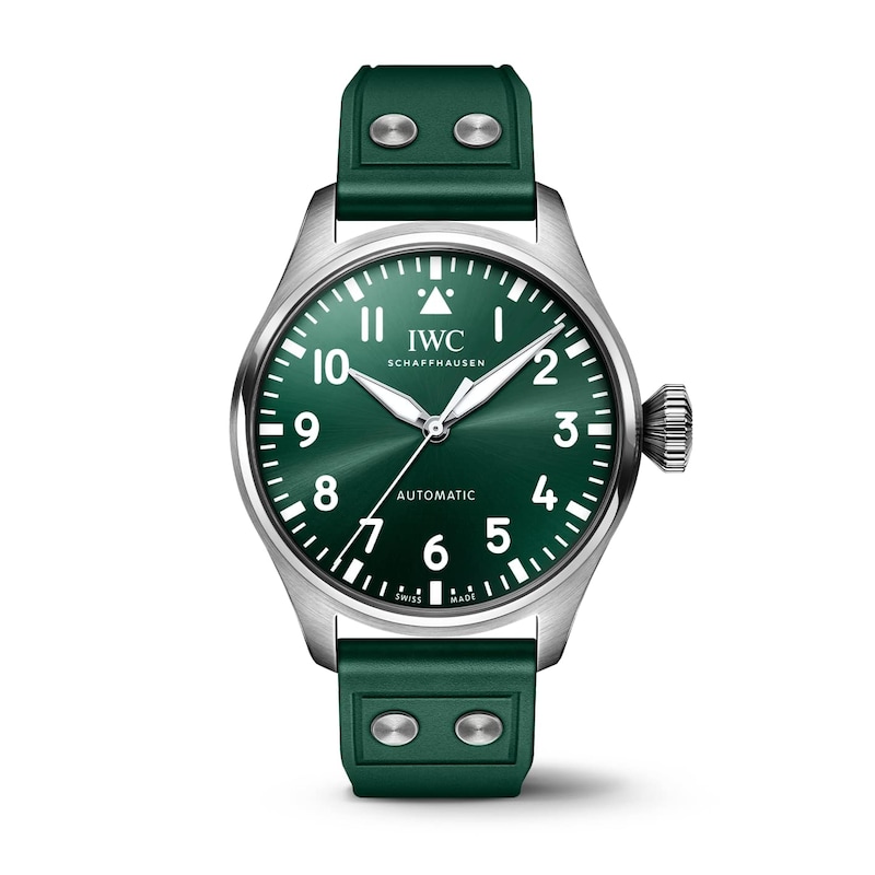 IWC Pilot’s Watches Men's Green Dial & Rubber Strap Watch