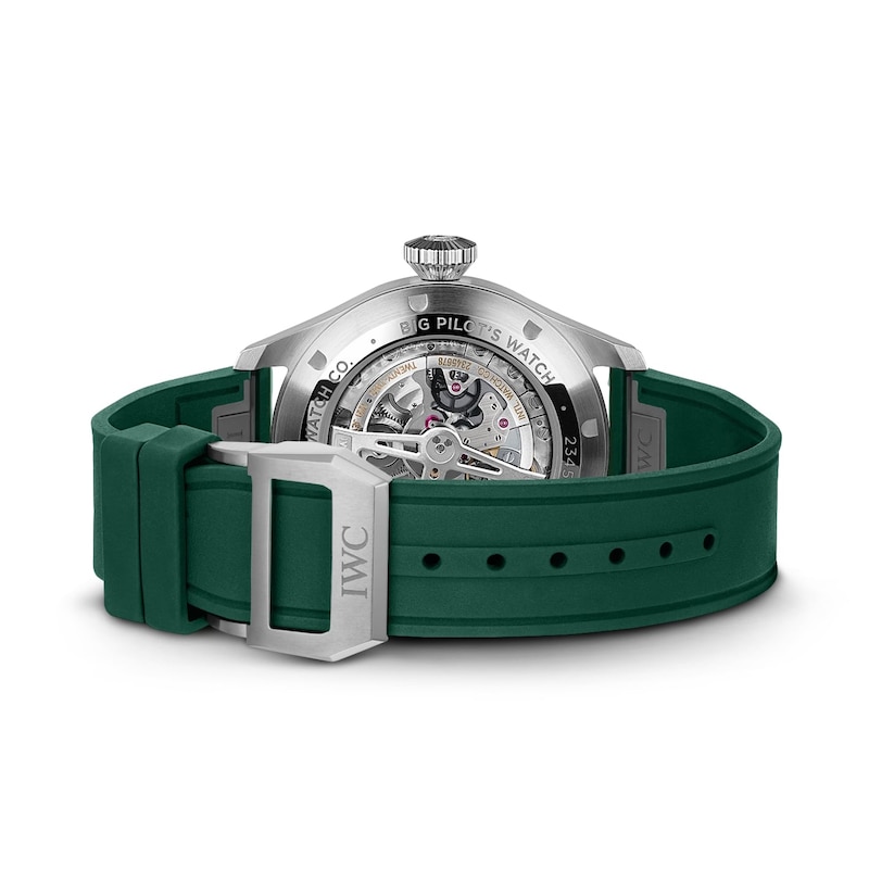 IWC Pilot’s Watches Men's Green Dial & Rubber Strap Watch